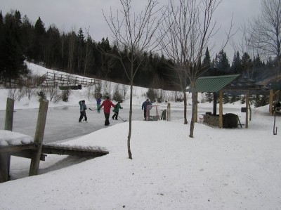 Activité sur le lac glacé