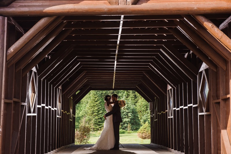 Photo sur la parcours, pont couvert